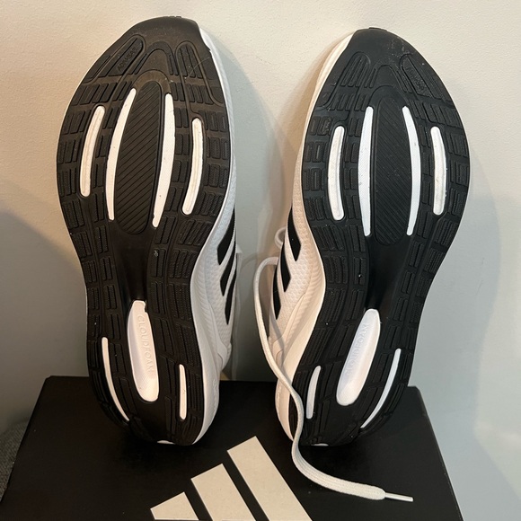 adidas Women's White and Black Sneakers - Picture 4 of 4